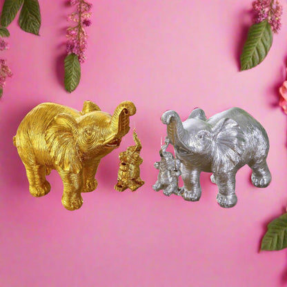 Mother's Day Cartoon Cradle Elephant Resin Ornaments