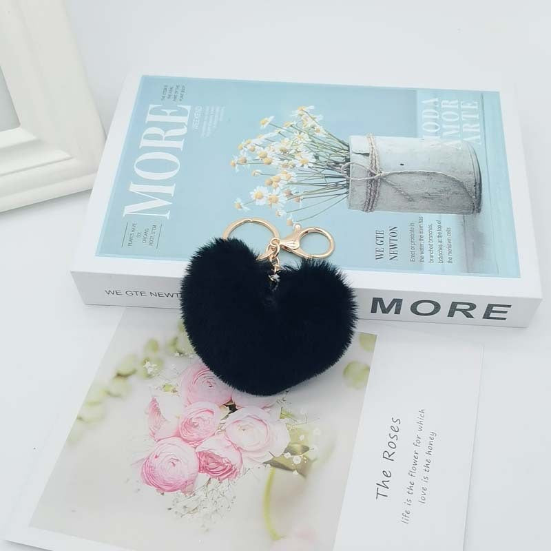 Imitation Lazy Rabbit Fur Love Fur Ball Key