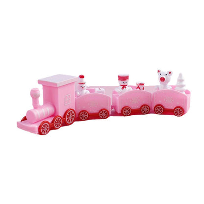 Plastic Christmas Small Train Children's Cake Decorative Ornaments