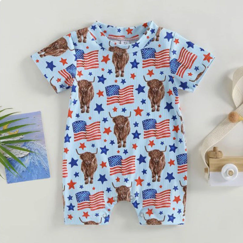 Cotton Children's Independence Day Jumpsuit