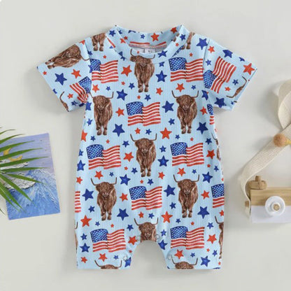 Cotton Children's Independence Day Jumpsuit