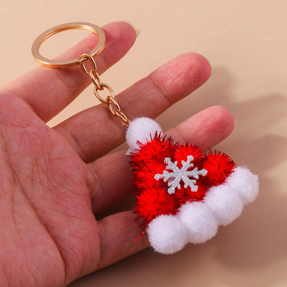 Christmas Cute Snowflake Plush Keychain