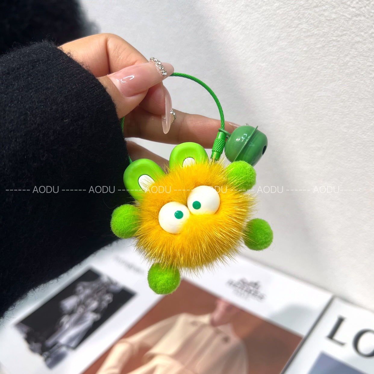 Cute Little Briquettes Pendant Plush Keychain