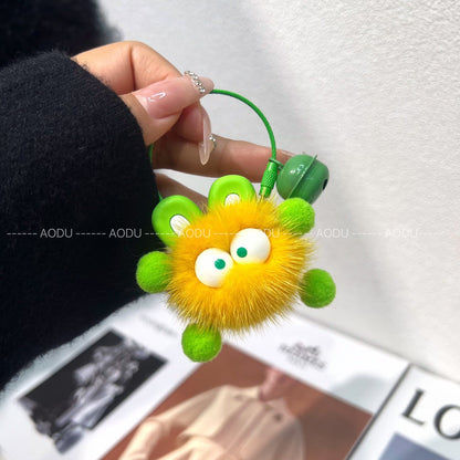 Cute Little Briquettes Pendant Plush Keychain