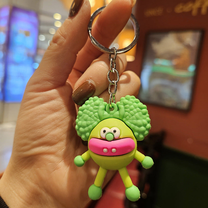 Cartoon Monster PVC Soft Glue Keychains Cute Keychain