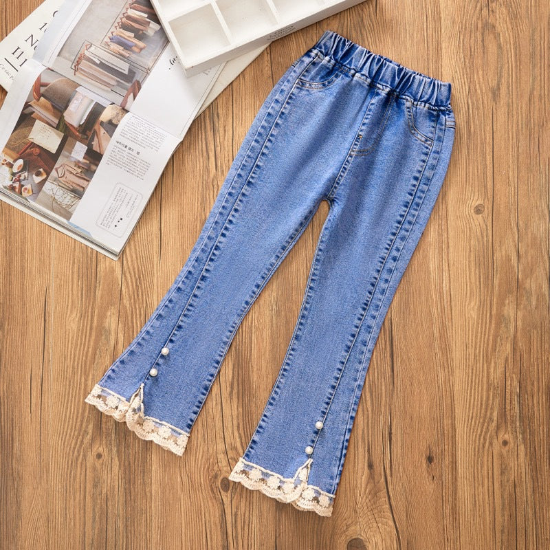 Cotton Medium Children's Loose Wide Leg Baby Flared Pants