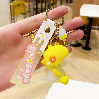 Cartoon Cute Dinosaur PVC Keychain Cute Keychain