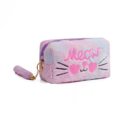 Plush Cat Student Large Capacity Stationery Storage Bag