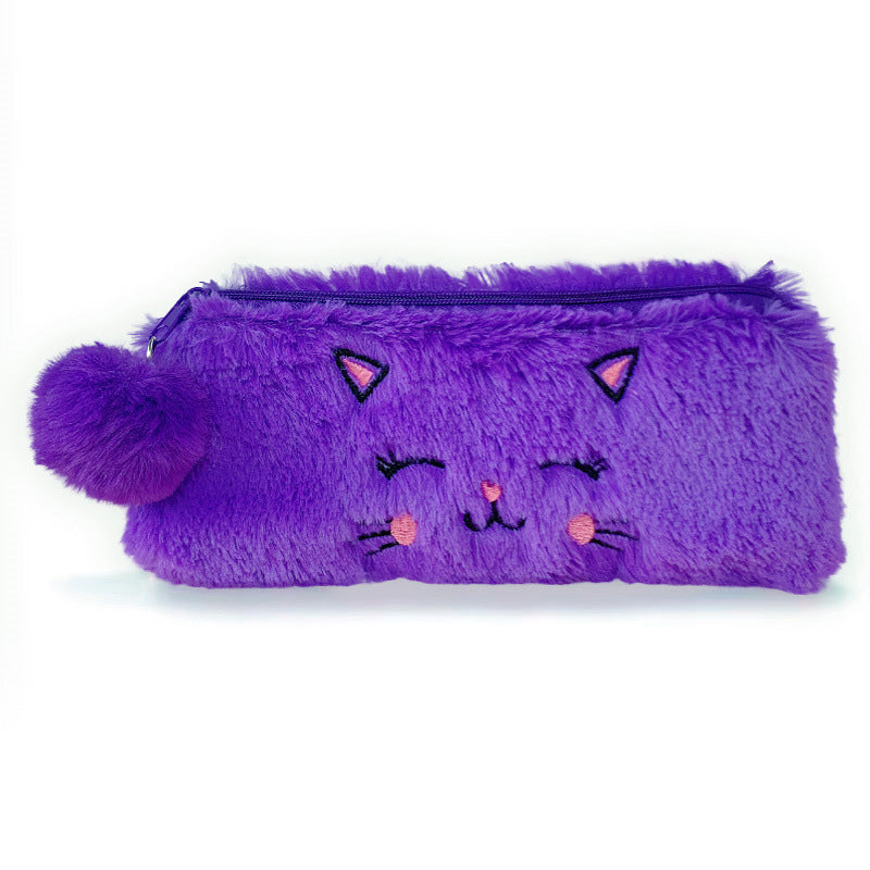 Cartoon Plush Kitten Pen Bags