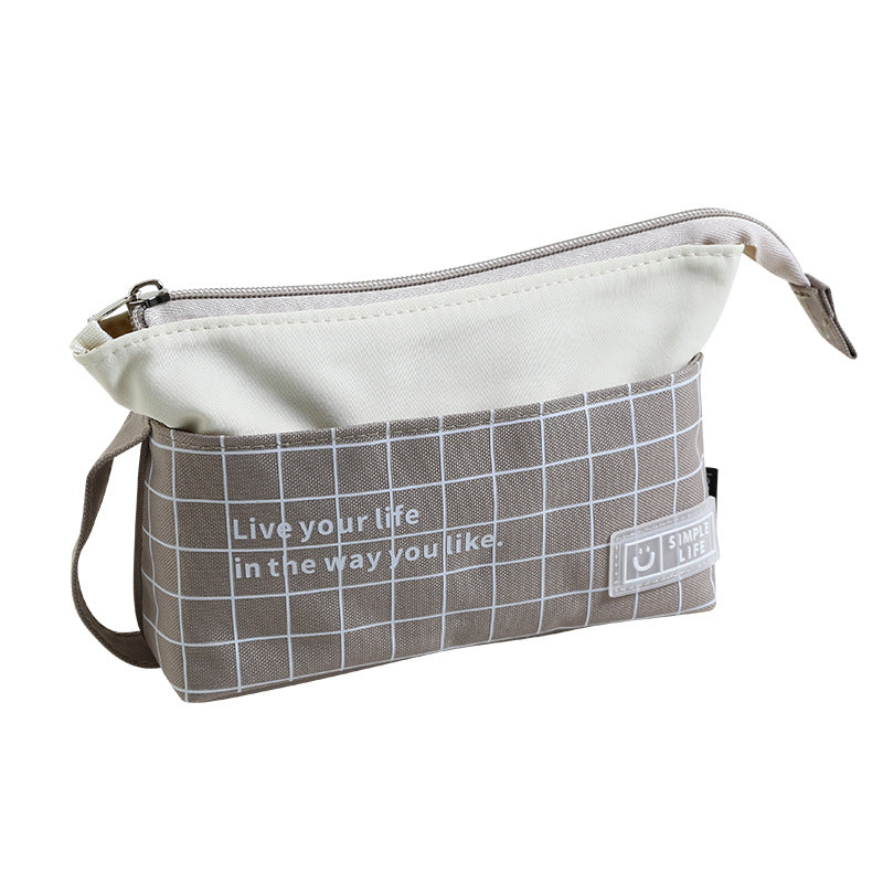 New Polyester Fiber Simple Large Capacity Pencil Case