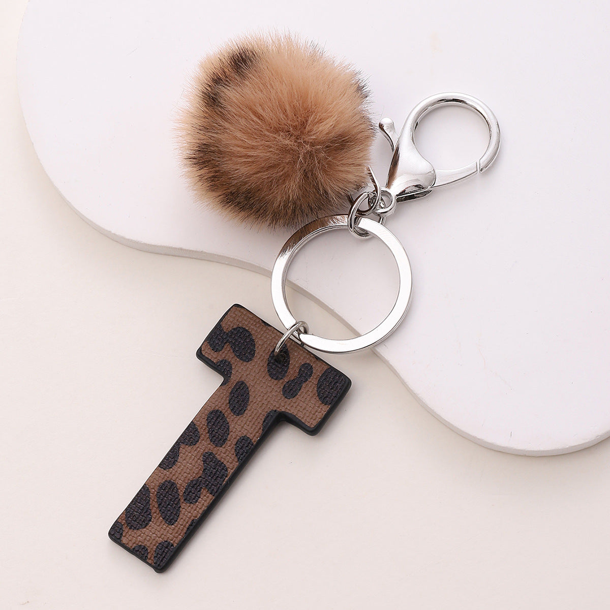 Western Cowboy Leopard Leather Keychains
