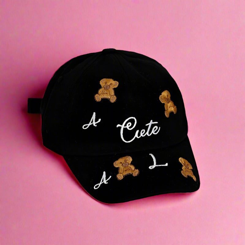 Summer Cotton Teddy Bear Embroidered Children's Baseball Caps