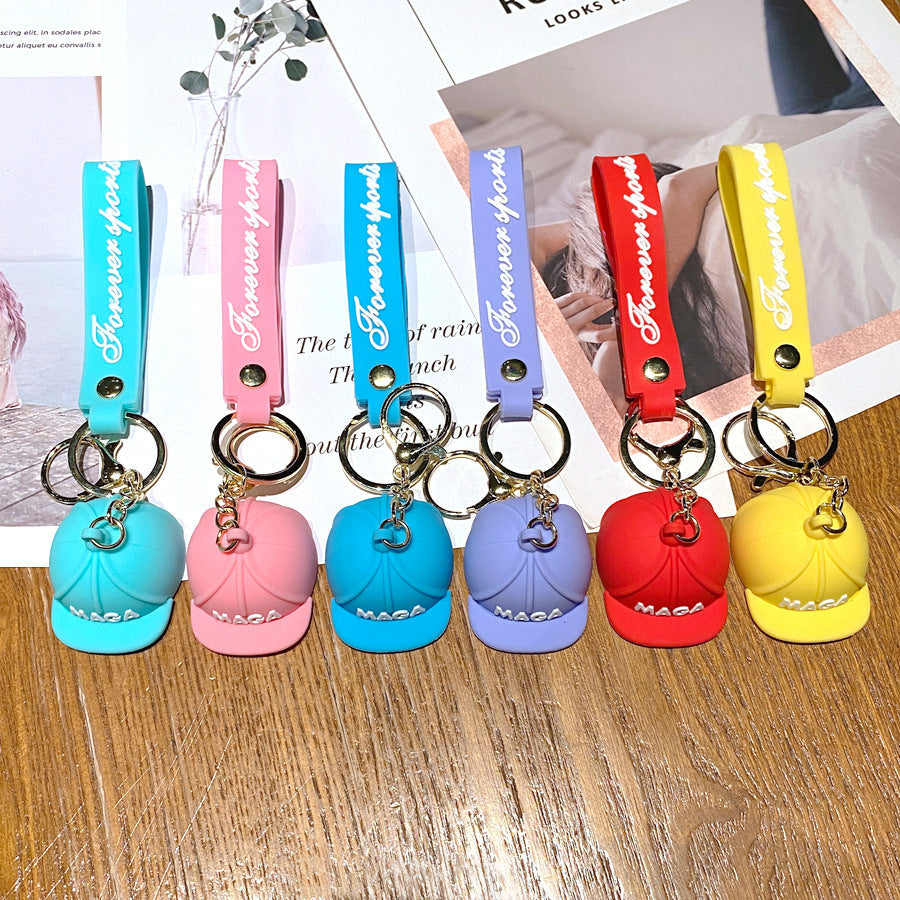 Cartoon Hat PVC Soft Keychain Creative Keychain