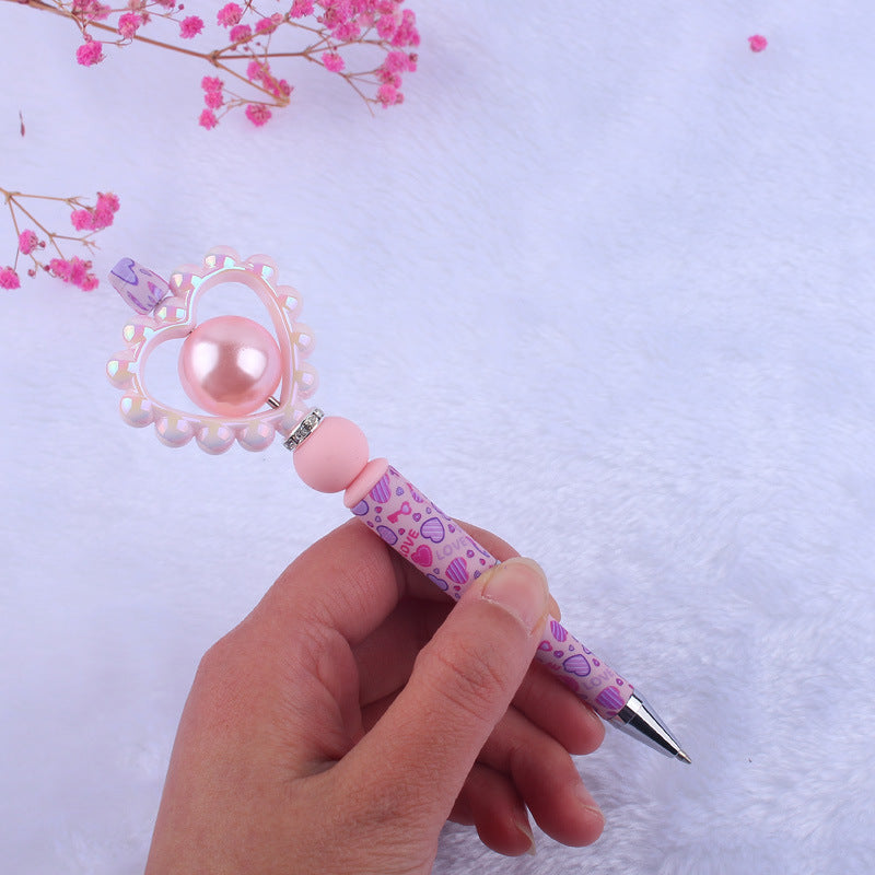 Beaded Pens Valentine's Day Love Silicone Handmade Beaded