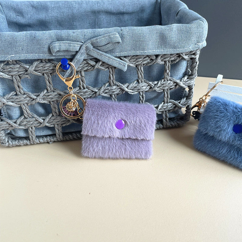 Mini Plush Coin Wallet Keychain