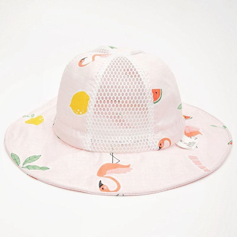 Cotton Mesh Kids Bucket Hat