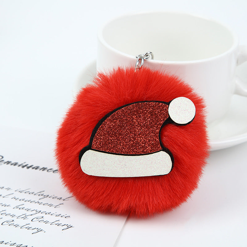 Christmas Gifts Christmas Tree Hair Ball Keychain