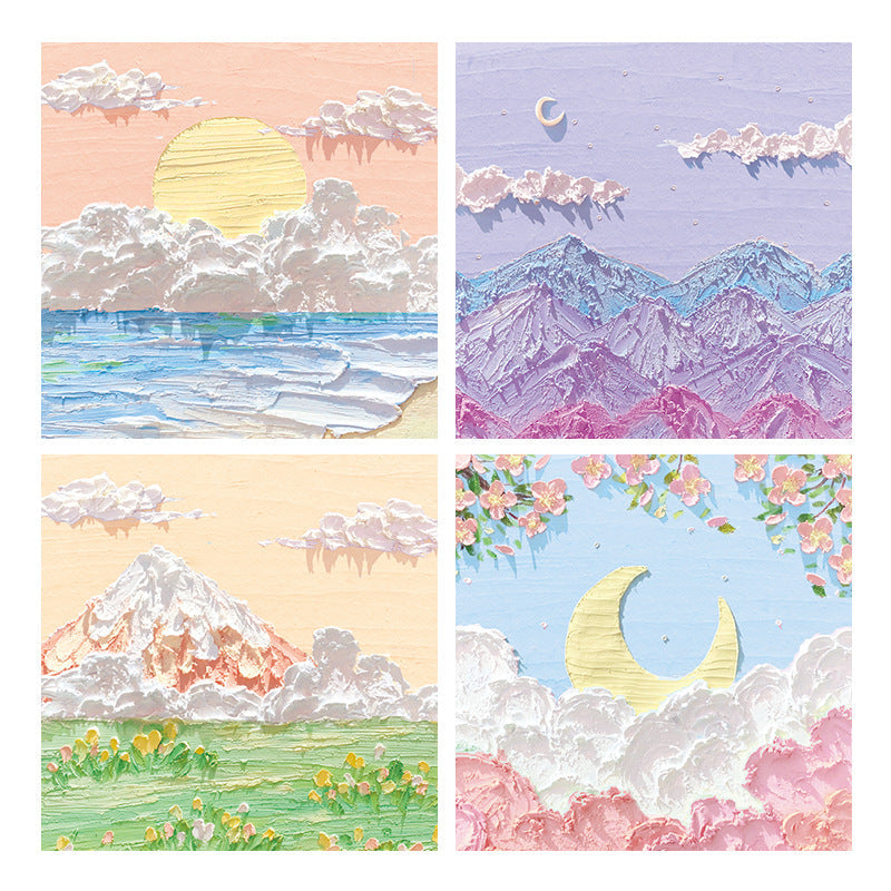 Landscape Oil Painting Paper Sticky Notes