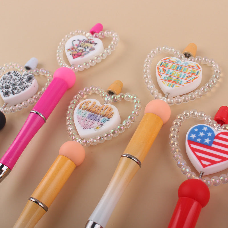 DIY Cartoon Love Silicone Color Plastic Ballpoint Pen