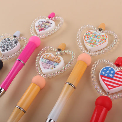 DIY Cartoon Love Silicone Color Plastic Ballpoint Pen