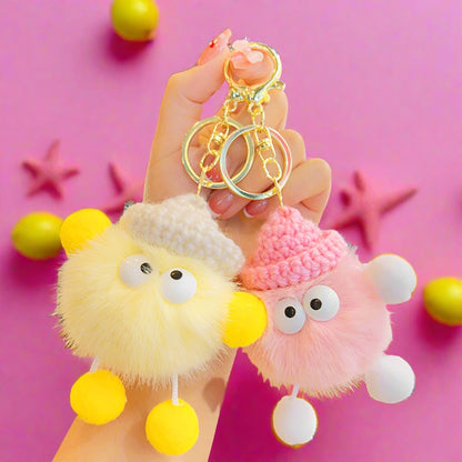 Cartoon Fur Ball Plush Cute Keychain