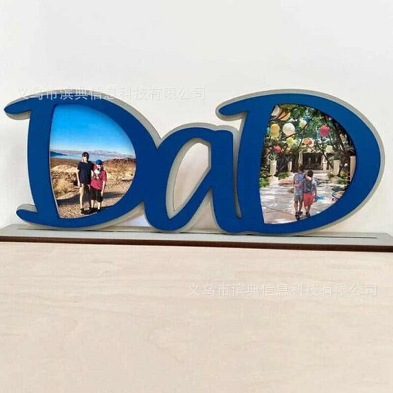 Father's Day Dad Letters Acrylic Frame Ornaments