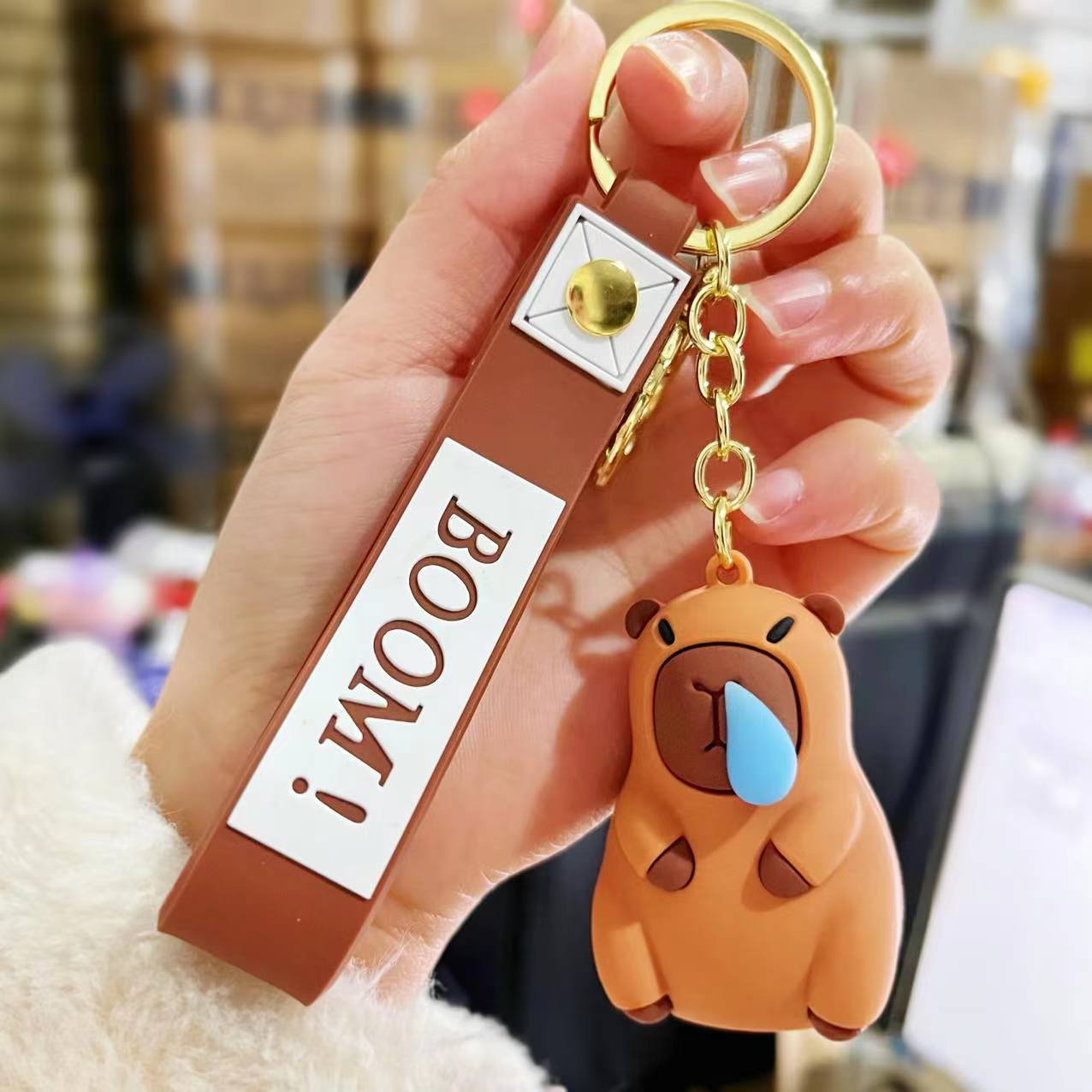Cute Little Pufferfish Bag Silicone Creative Keychain