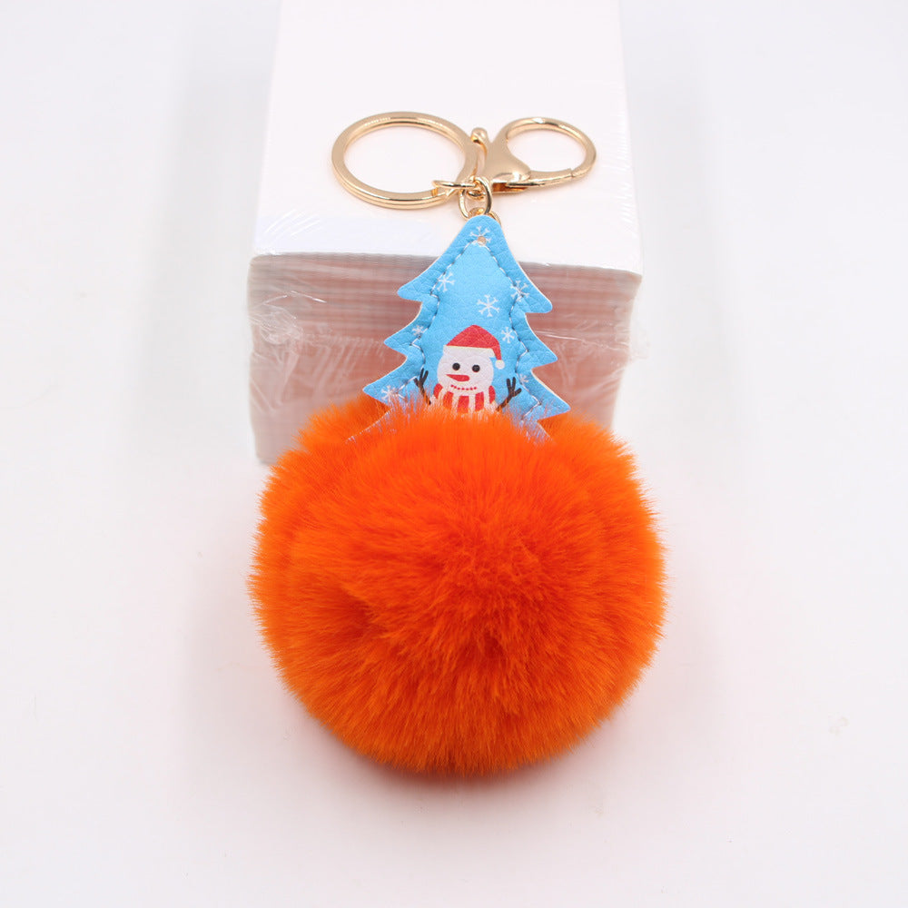 Christmas Fur Ball Keychain