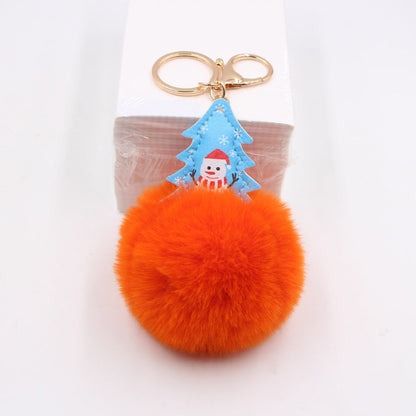 Christmas Fur Ball Keychain