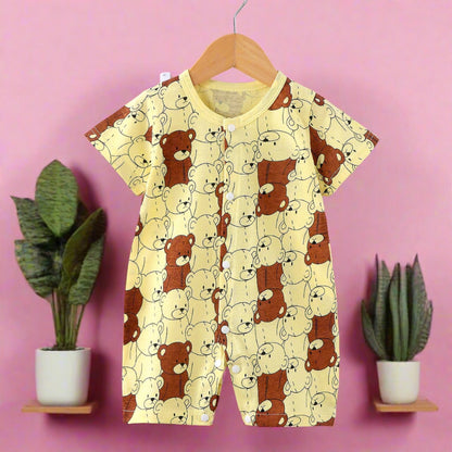 Cotton Baby Onesie Cow Pattern