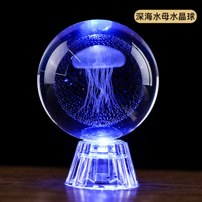 Interior Carved Crystal Glass Handicraft Ornaments