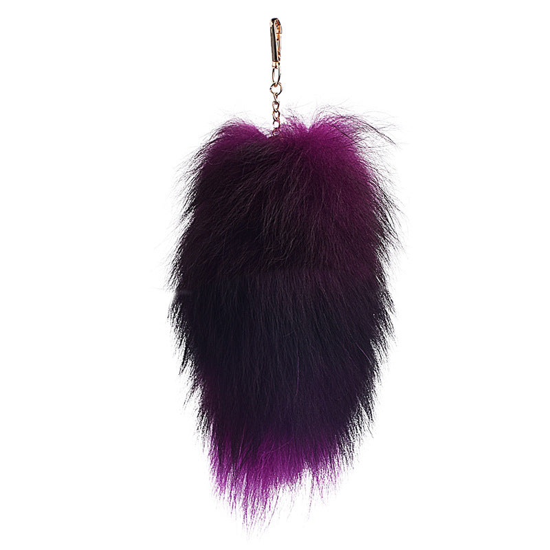 Oversized Fox Hair Pendant Keychains