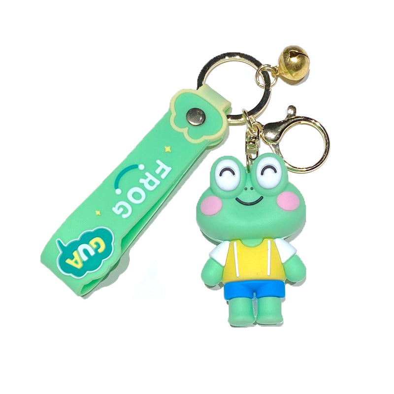 Cartoon Frog PVC Soft Glue Keychain Creative Keychain