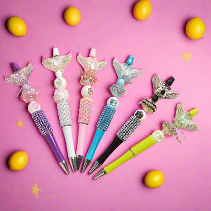 Beaded Pen Colorful Handmade Beaded Twisted Love Wings