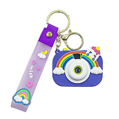 Creative Rainbow Camera Plastic Keychain