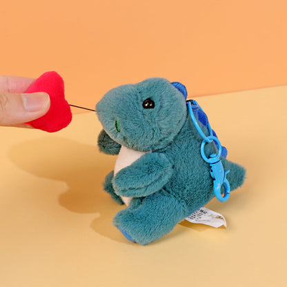 Stretchable Love Dinosaur Plush Keychain