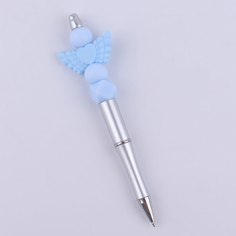 Beadable Pens Handmade Angel Silicone Beaded Ballpoint Pen