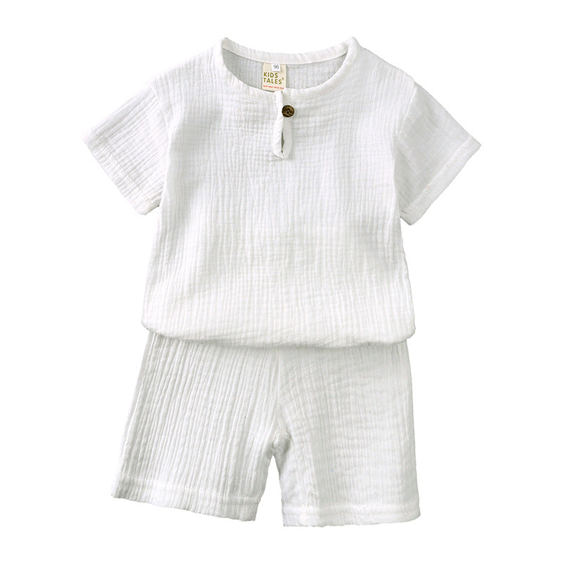 Baby Cotton Short Sleeve T-Shirt Thin Two-piece Set