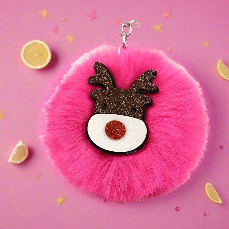 Christmas Gifts Christmas Tree Hair Ball Keychain