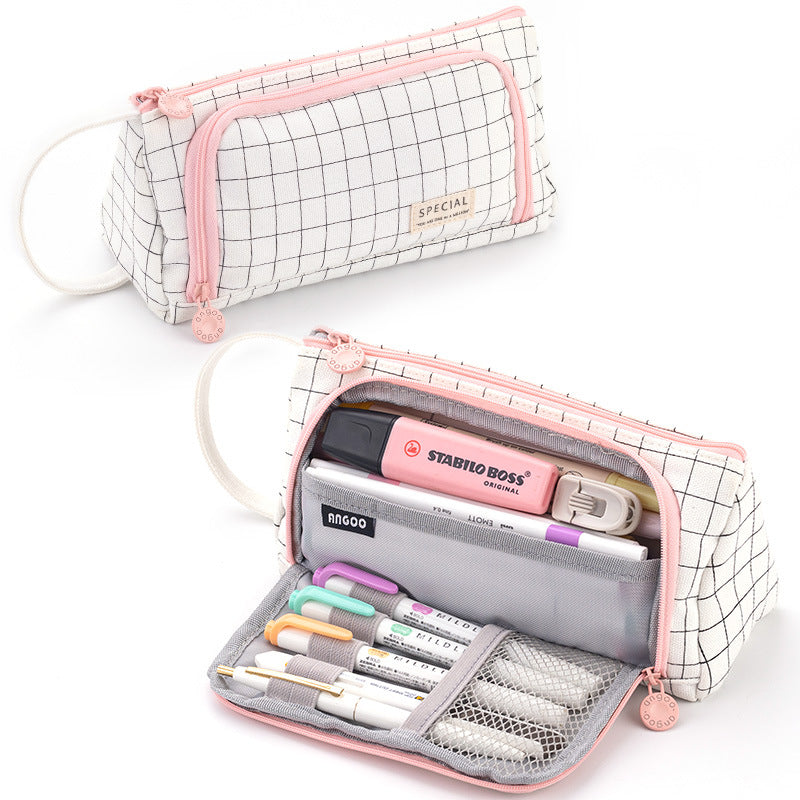Large Capacity Canvas Pencil Case