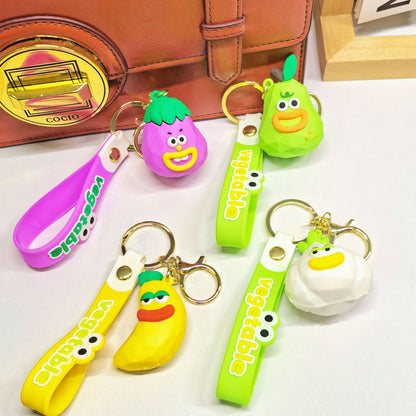 Fruit and Vegetable Series Silicone Keychains