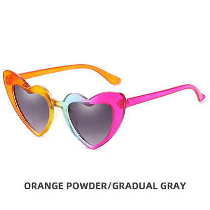 Children's Retro Personality Love Style Anti-ultraviolet Sunglasses