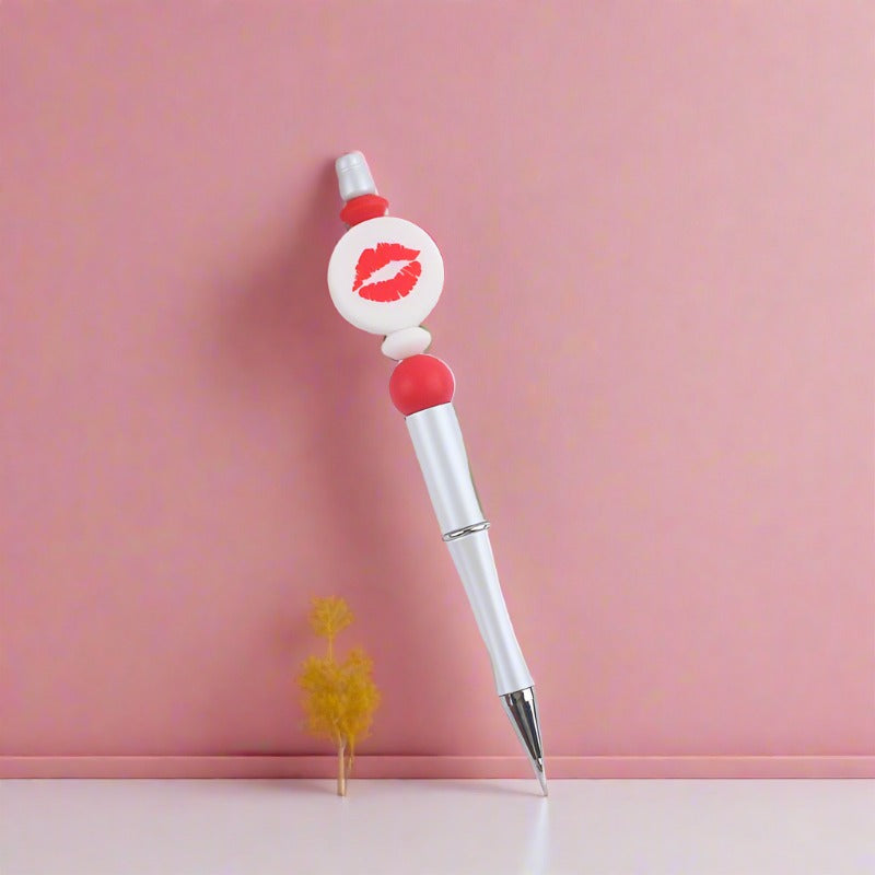 Cartoon Lips Silicone DIY Bead Pen