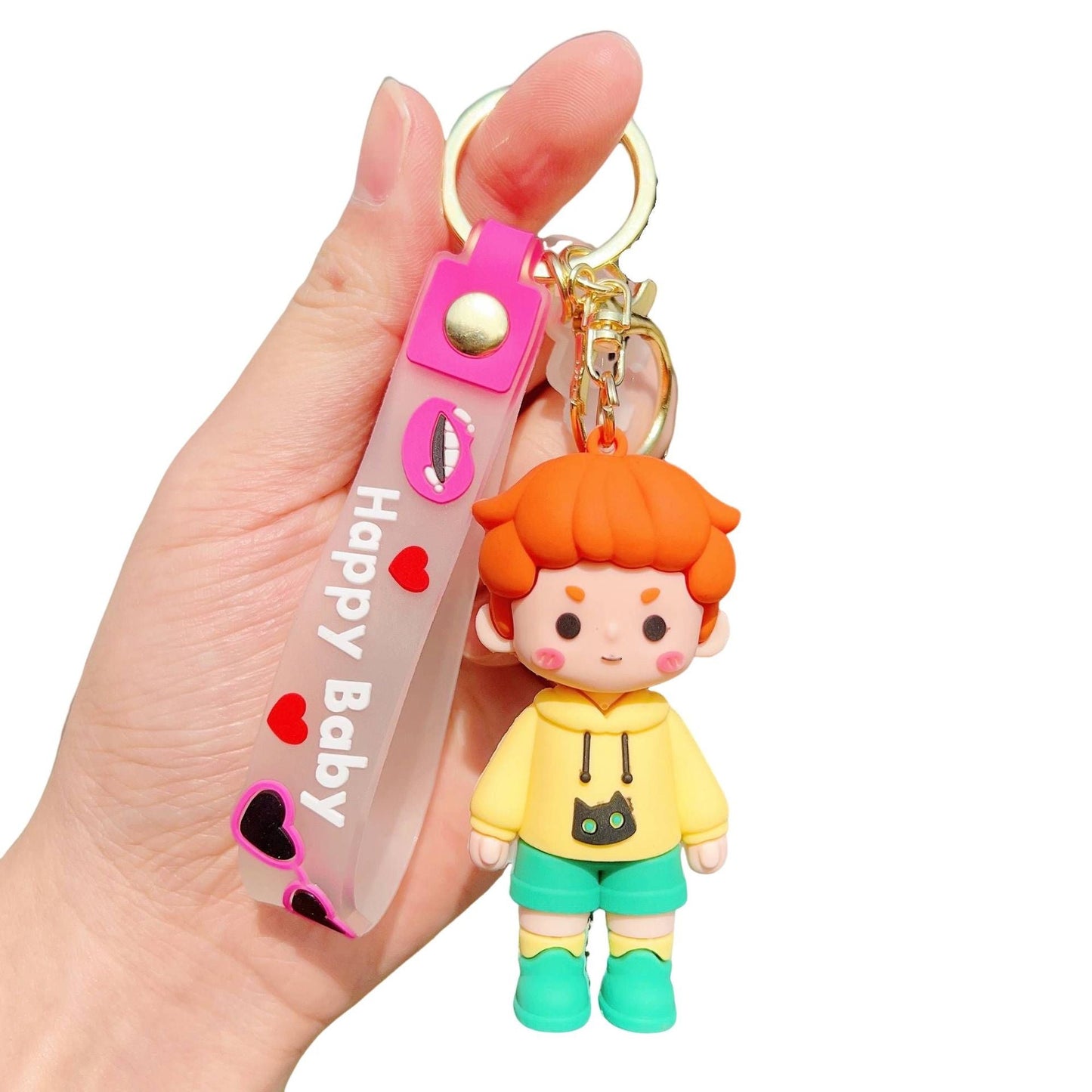 Creative Cartoon Fashion Boy Girls Eco-Friendly PVC Keychain