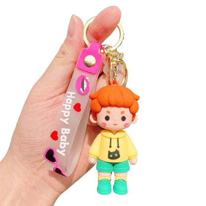 Creative Cartoon Fashion Boy Girls Eco-Friendly PVC Keychain