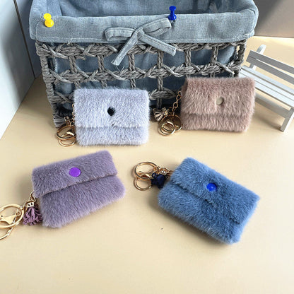 Mini Plush Coin Wallet Keychain