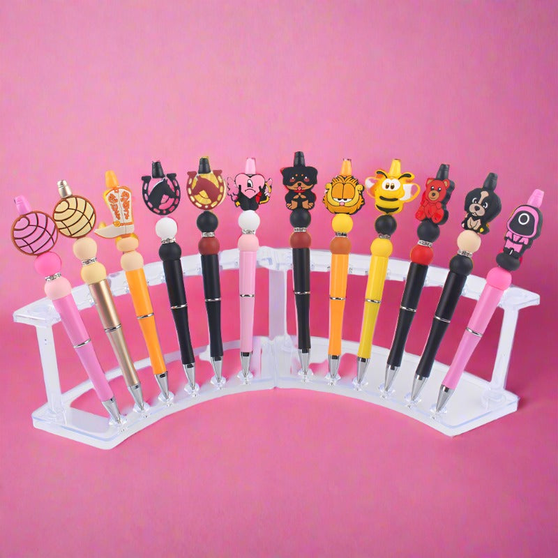 Cartoon Silicone Animal Bee Dog Beadable Silicone Ballpoint