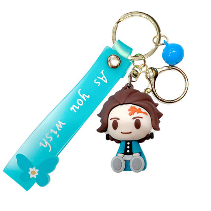 Cartoon Anime PVC Soft Silicone Creative Keychain