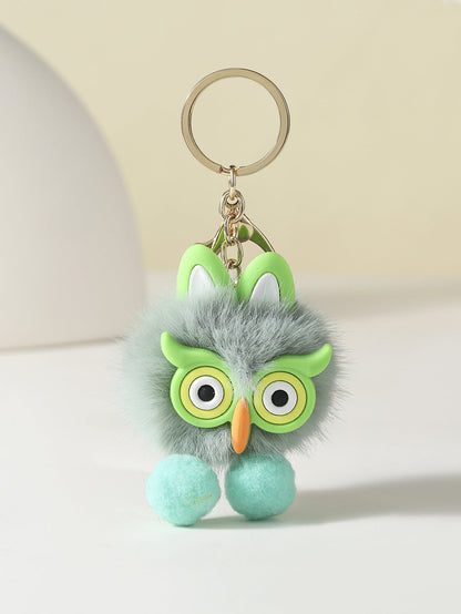 Cartoon Plush Owl Keychain Creative Keychain Cute Keychain