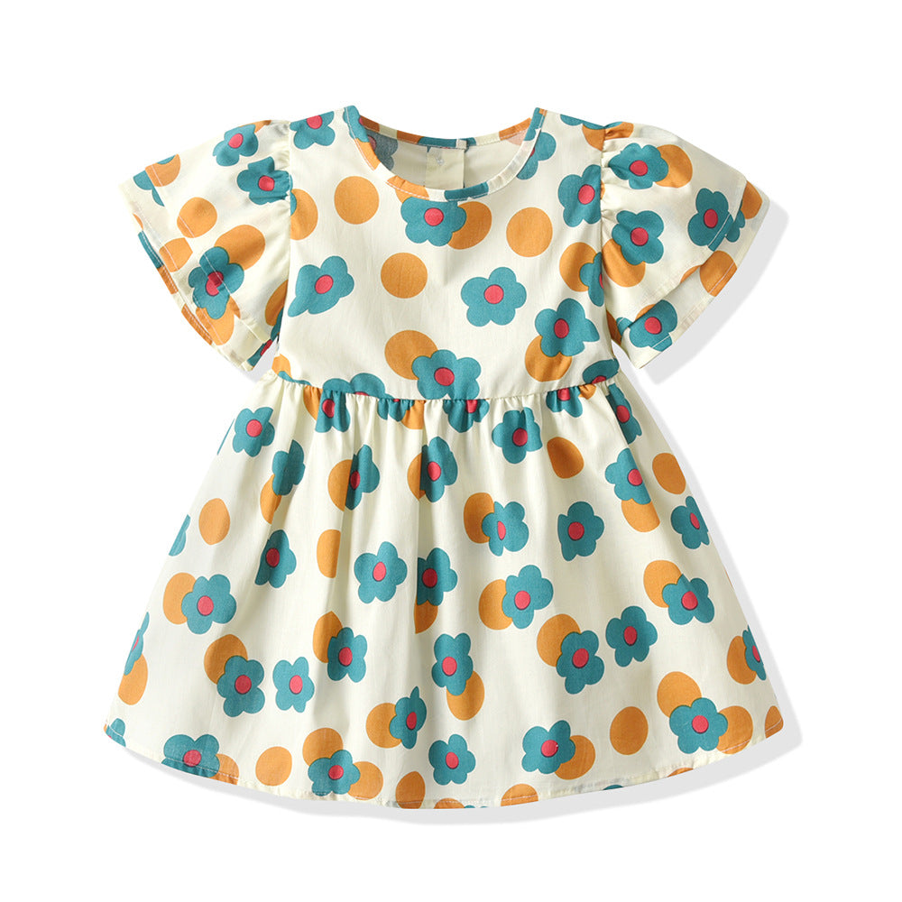 Children's Cotton Printed Shirts and Shorts Sibling Clothing